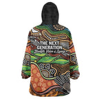 Thriving Together NAIDOC 2025 Wearable Blanket Hoodie Aboriginal Indigenous Art