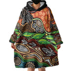 Thriving Together NAIDOC 2025 Wearable Blanket Hoodie Aboriginal Indigenous Art
