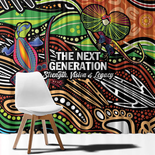 Thriving Together NAIDOC 2025 Window Curtain Aboriginal Indigenous Art