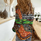 Thriving Together NAIDOC 2025 Women Casual Shirt Aboriginal Indigenous Art