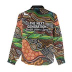 Thriving Together NAIDOC 2025 Women Casual Shirt Aboriginal Indigenous Art