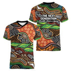 Thriving Together NAIDOC 2025 Women V-Neck T-Shirt Aboriginal Indigenous Art