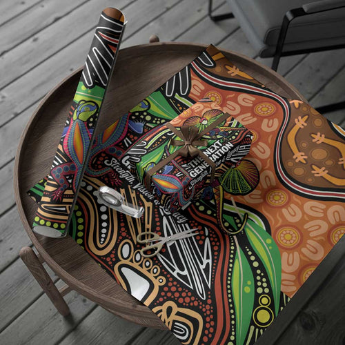 Thriving Together NAIDOC 2025 Wrapping Paper Aboriginal Indigenous Art - Aussie Hoodie
