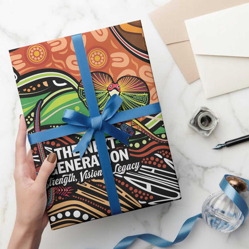 Thriving Together NAIDOC 2025 Wrapping Paper Aboriginal Indigenous Art - Aussie Hoodie
