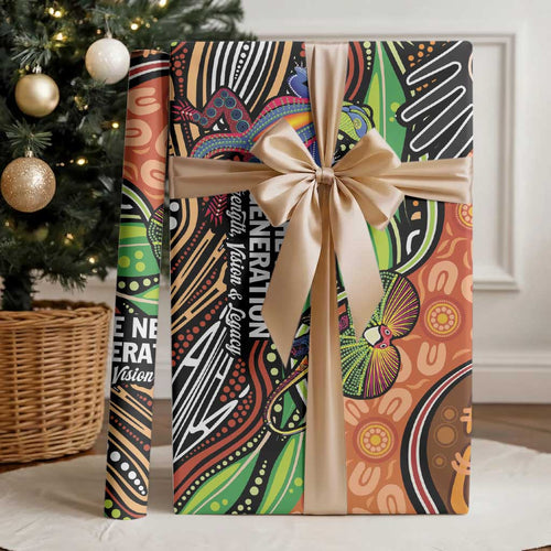 Thriving Together NAIDOC 2025 Wrapping Paper Aboriginal Indigenous Art - Aussie Hoodie