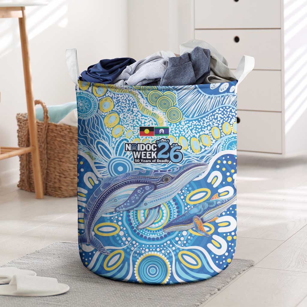 NAIDOC Week 2026 Laundry Basket Dreaming of Whales Aboriginal Dot Art