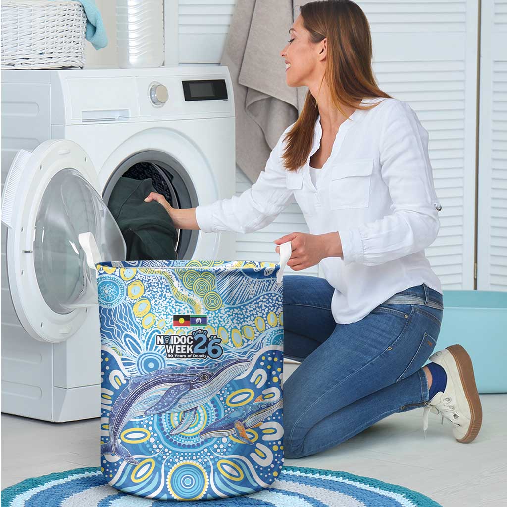 NAIDOC Week 2026 Laundry Basket Dreaming of Whales Aboriginal Dot Art
