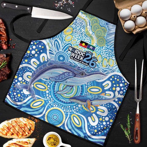 NAIDOC Week 2026 Apron Dreaming of Whales Aboriginal Dot Art
