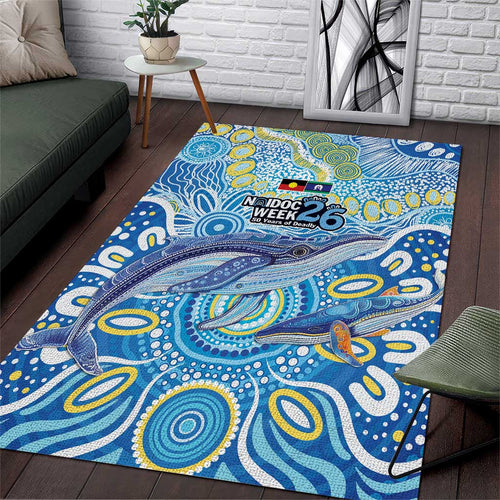 NAIDOC Week 2026 Area Rug Dreaming of Whales Aboriginal Dot Art