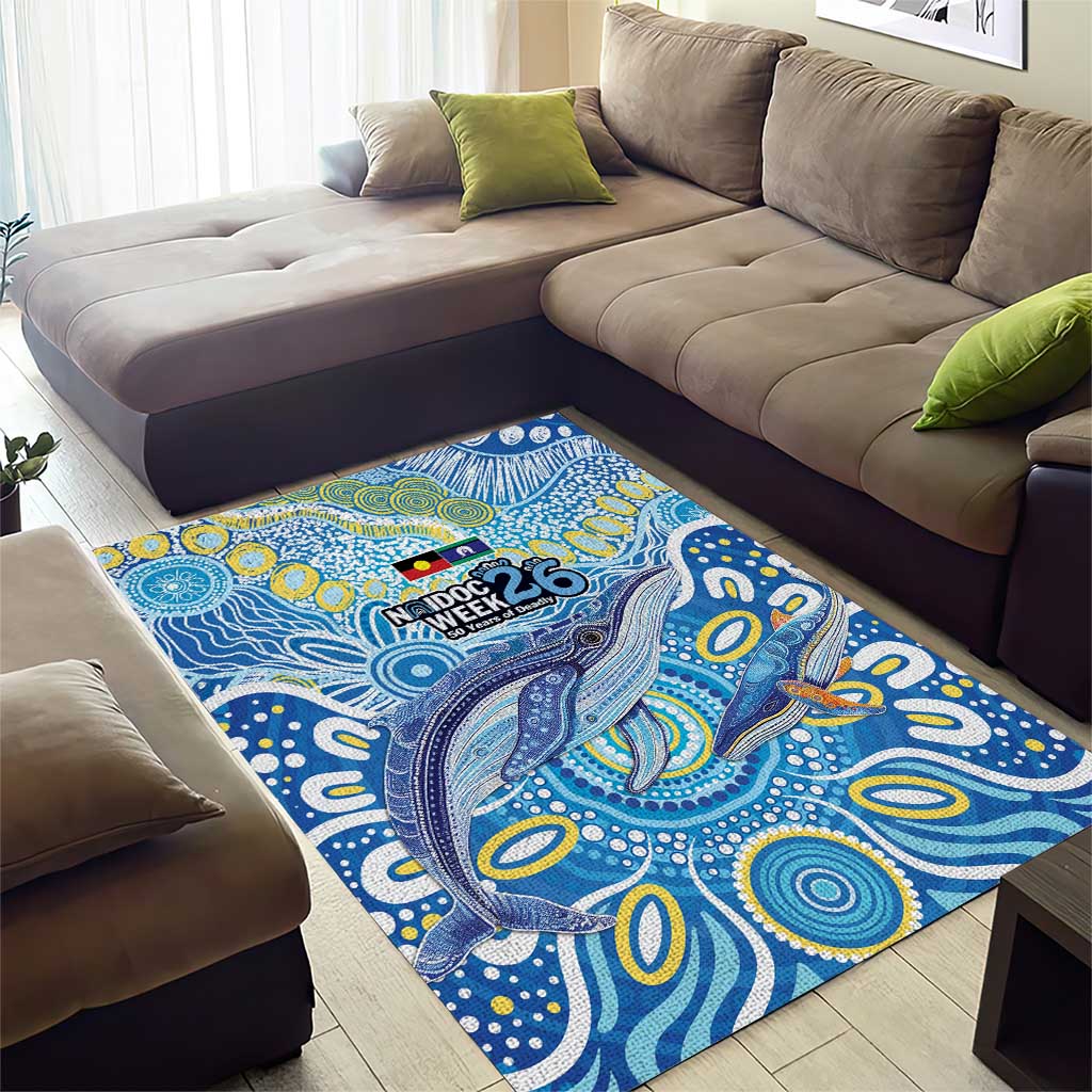 NAIDOC Week 2026 Area Rug Dreaming of Whales Aboriginal Dot Art