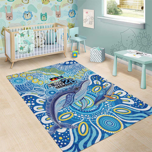 NAIDOC Week 2026 Area Rug Dreaming of Whales Aboriginal Dot Art