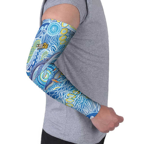 NAIDOC Week 2026 Arm Sleeves Dreaming of Whales Aboriginal Dot Art