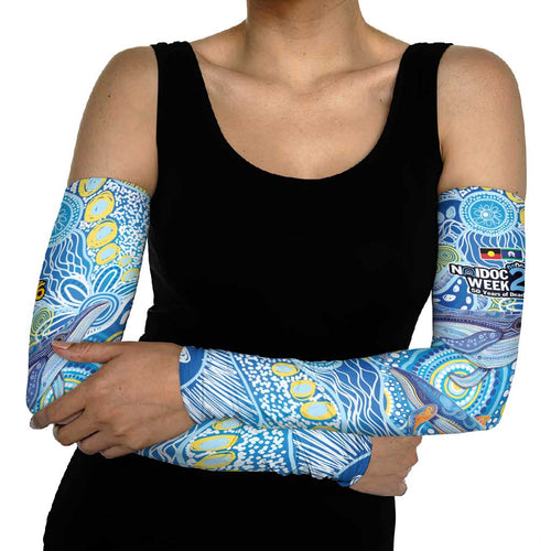 NAIDOC Week 2026 Arm Sleeves Dreaming of Whales Aboriginal Dot Art