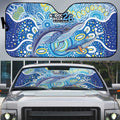 NAIDOC Week 2026 Auto Sun Shade Dreaming of Whales Aboriginal Dot Art