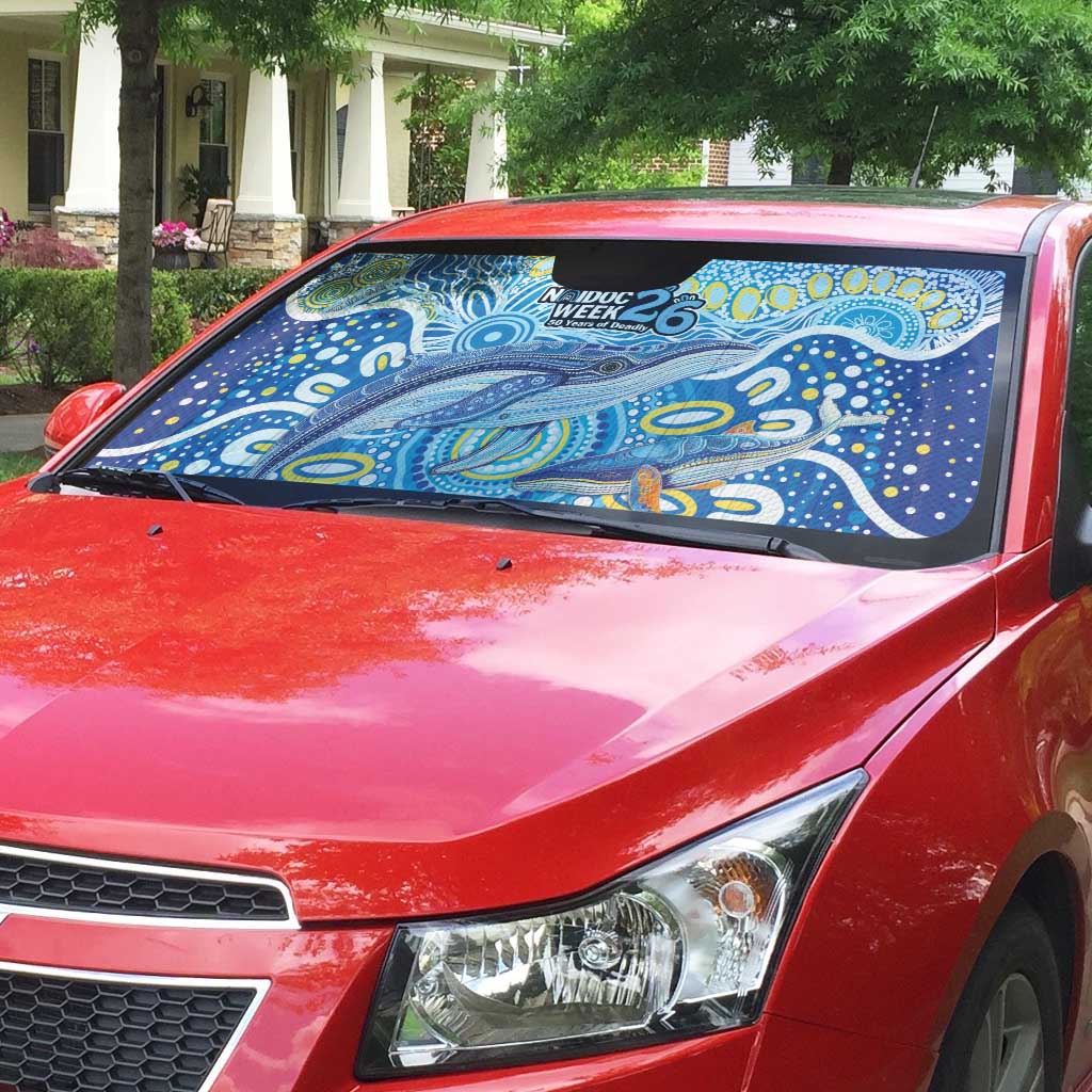 NAIDOC Week 2026 Auto Sun Shade Dreaming of Whales Aboriginal Dot Art