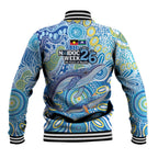 NAIDOC Week 2026 Baseball Jacket Dreaming of Whales Aboriginal Dot Art