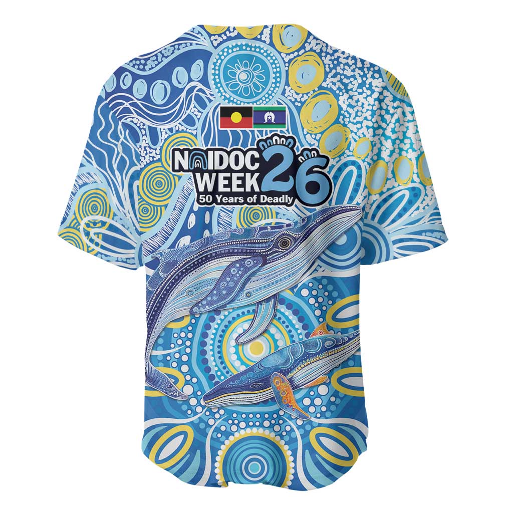 NAIDOC Week 2026 Baseball Jersey Dreaming of Whales Aboriginal Dot Art