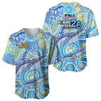 NAIDOC Week 2026 Baseball Jersey Dreaming of Whales Aboriginal Dot Art
