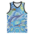 NAIDOC Week 2026 Basketball Jersey Dreaming of Whales Aboriginal Dot Art