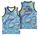 NAIDOC Week 2026 Basketball Jersey Dreaming of Whales Aboriginal Dot Art