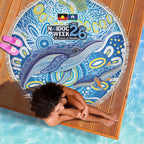 NAIDOC Week 2026 Beach Blanket Dreaming of Whales Aboriginal Dot Art