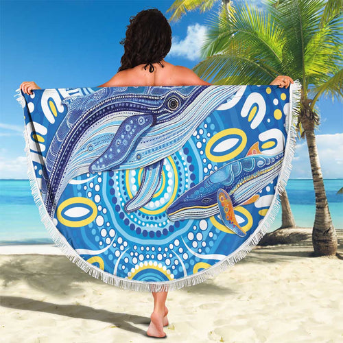 NAIDOC Week 2026 Beach Blanket Dreaming of Whales Aboriginal Dot Art