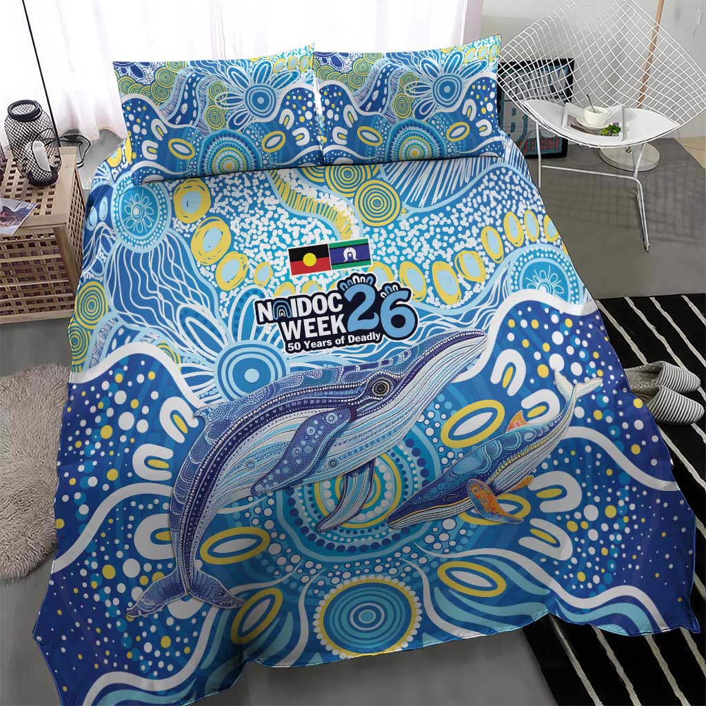 NAIDOC Week 2026 Bedding Set Dreaming of Whales Aboriginal Dot Art