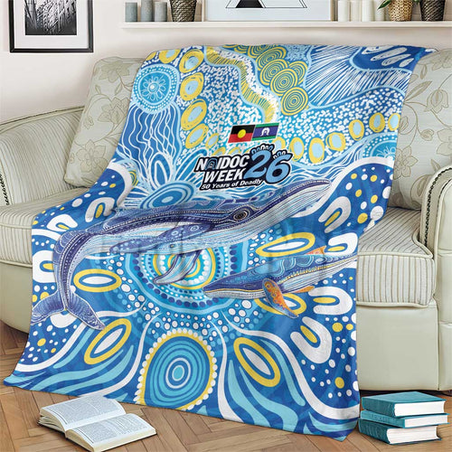 NAIDOC Week 2026 Blanket Dreaming of Whales Aboriginal Dot Art