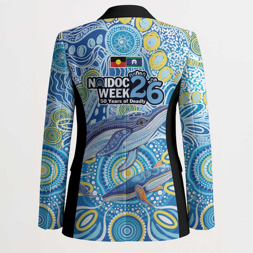 NAIDOC Week 2026 Blazer Dreaming of Whales Aboriginal Dot Art