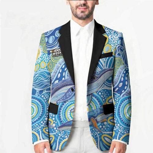 NAIDOC Week 2026 Blazer Dreaming of Whales Aboriginal Dot Art