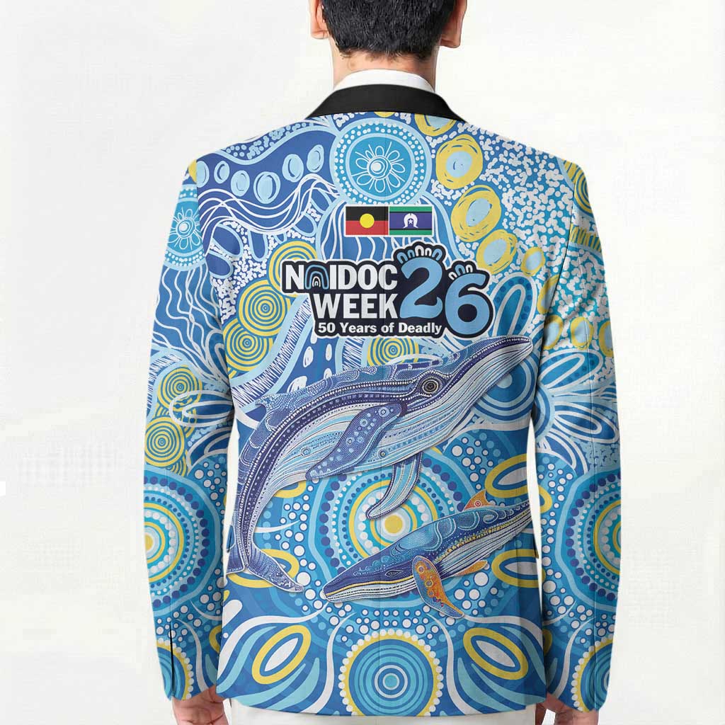 NAIDOC Week 2026 Blazer Dreaming of Whales Aboriginal Dot Art
