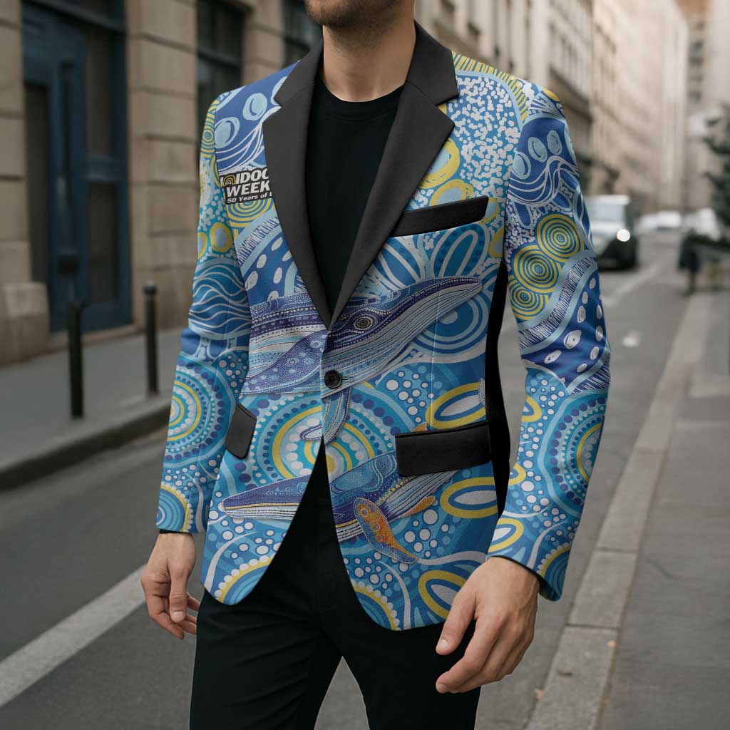 NAIDOC Week 2026 Blazer Dreaming of Whales Aboriginal Dot Art
