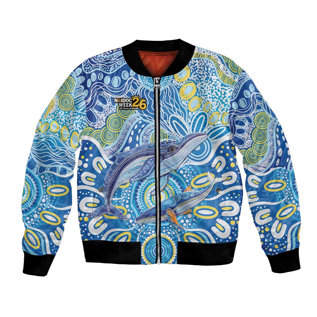 NAIDOC Week 2026 Bomber Jacket Dreaming of Whales Aboriginal Dot Art
