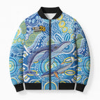 NAIDOC Week 2026 Bomber Puffer Jacket Dreaming of Whales Aboriginal Dot Art