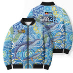 NAIDOC Week 2026 Bomber Puffer Jacket Dreaming of Whales Aboriginal Dot Art
