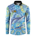 NAIDOC Week 2026 Button Sweatshirt Dreaming of Whales Aboriginal Dot Art