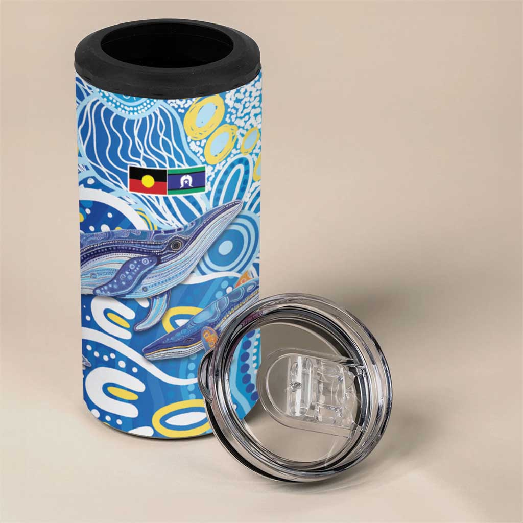 NAIDOC Week 2026 4 in 1 Can Cooler Tumbler Dreaming of Whales Aboriginal Dot Art