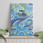 NAIDOC Week 2026 Canvas Wall Art Dreaming of Whales Aboriginal Dot Art