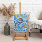 NAIDOC Week 2026 Canvas Wall Art Dreaming of Whales Aboriginal Dot Art
