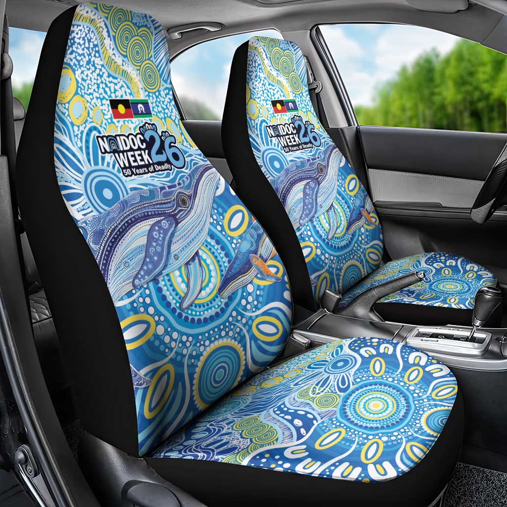 NAIDOC Week 2026 Car Seat Cover Dreaming of Whales Aboriginal Dot Art