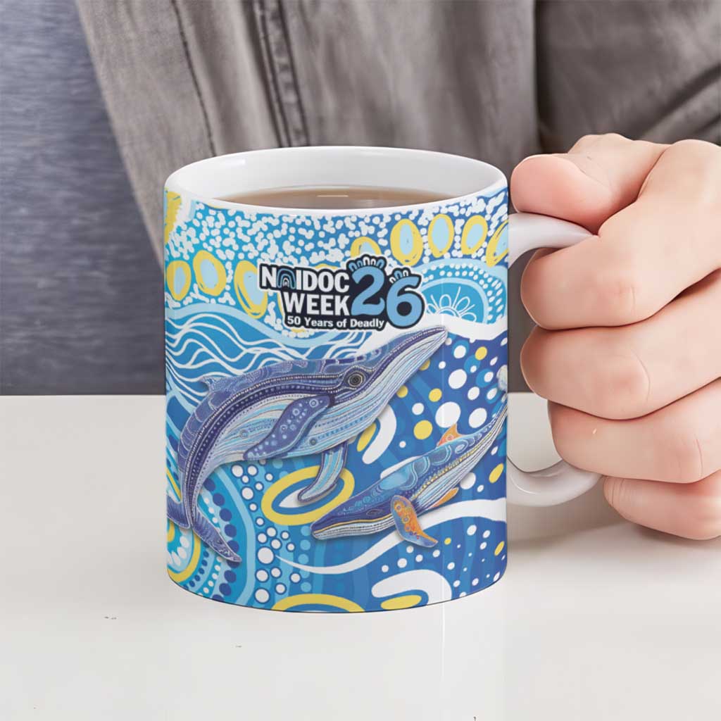 NAIDOC Week 2026 Ceramic Mug Dreaming of Whales Aboriginal Dot Art