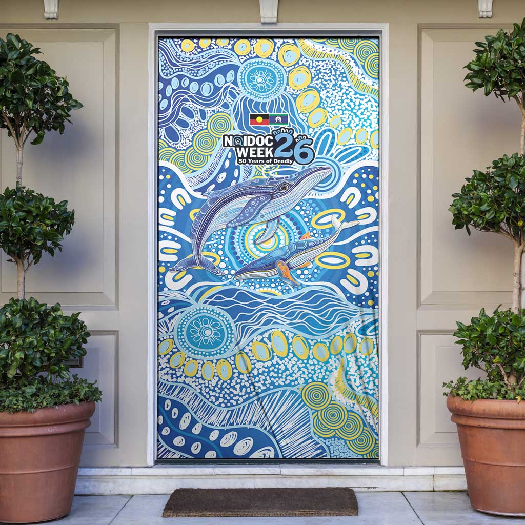 NAIDOC Week 2026 Door Cover Dreaming of Whales Aboriginal Dot Art
