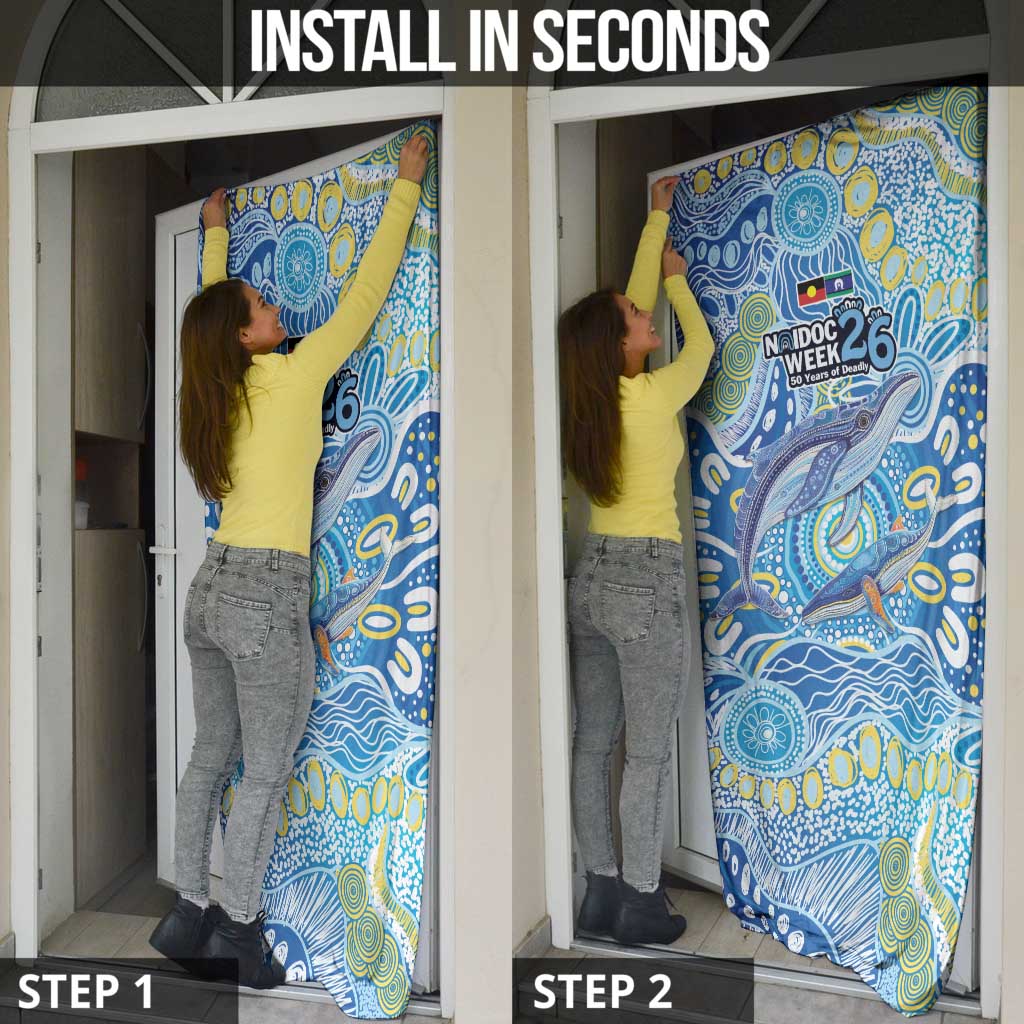 NAIDOC Week 2026 Door Cover Dreaming of Whales Aboriginal Dot Art