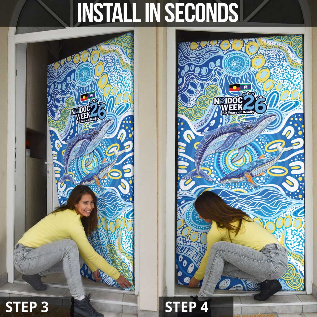 NAIDOC Week 2026 Door Cover Dreaming of Whales Aboriginal Dot Art