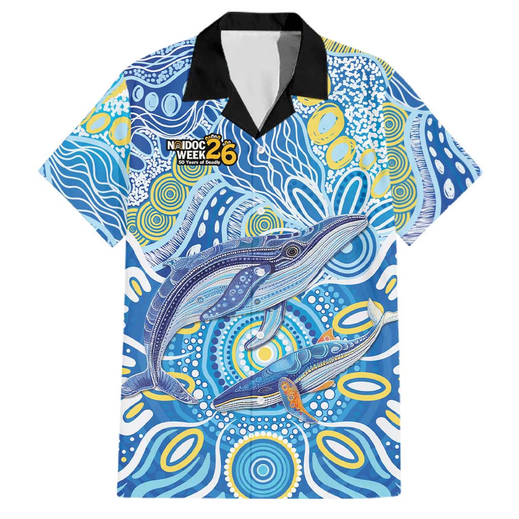 NAIDOC Week 2026 Family Matching Off Shoulder Maxi Dress and Hawaiian Shirt Dreaming of Whales Aboriginal Dot Art