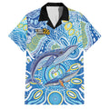 NAIDOC Week 2026 Family Matching Off Shoulder Maxi Dress and Hawaiian Shirt Dreaming of Whales Aboriginal Dot Art