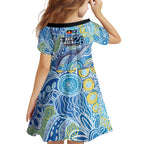 NAIDOC Week 2026 Family Matching Summer Maxi Dress and Hawaiian Shirt Dreaming of Whales Aboriginal Dot Art