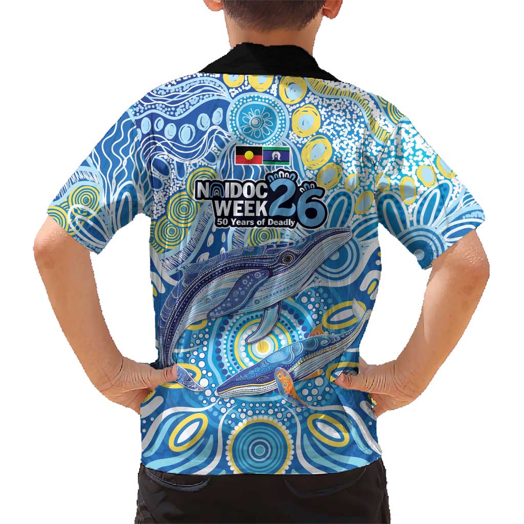 NAIDOC Week 2026 Family Matching Tank Maxi Dress and Hawaiian Shirt Dreaming of Whales Aboriginal Dot Art