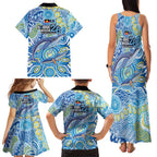NAIDOC Week 2026 Family Matching Tank Maxi Dress and Hawaiian Shirt Dreaming of Whales Aboriginal Dot Art