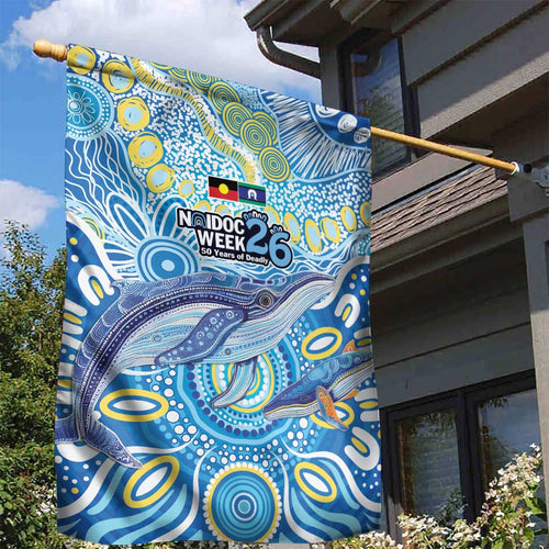 NAIDOC Week 2026 Garden Flag Dreaming of Whales Aboriginal Dot Art